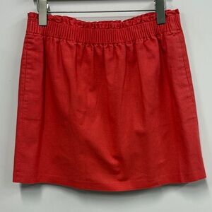 J crew linen coral mini skirt 10